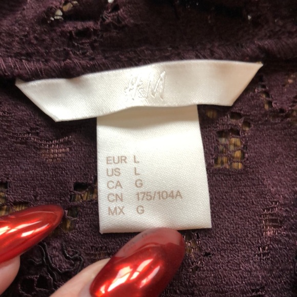 H&M Deep Purple Lace Tunic - Picture 7 of 8